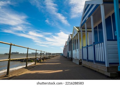 Colorful Southwold Beach Huts, Suffolk, England, Uk