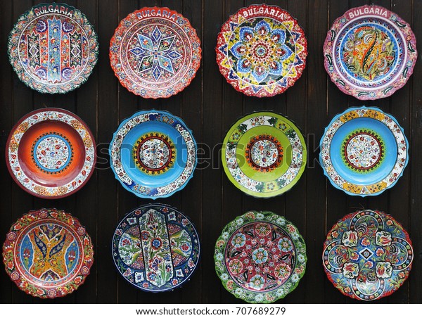 hand painted ceramic plates