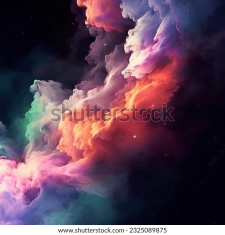 Colorful space galaxy cloud nebula. Stary night cosmos backgroud . High quality photo