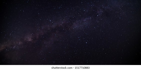 Colorful Space Shot Of Milky Way Galaxy With Stars And Space Dust.