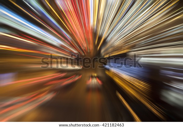 Colorful\
speed light trails zoom effect - speed\
concept