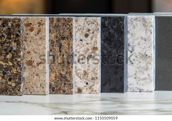 Colorful Square Color Samples Kitchen Granite Stock Image