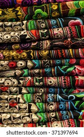 Colorful Stack of Textiles 