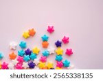 Colorful star shaped candy sprinkles 