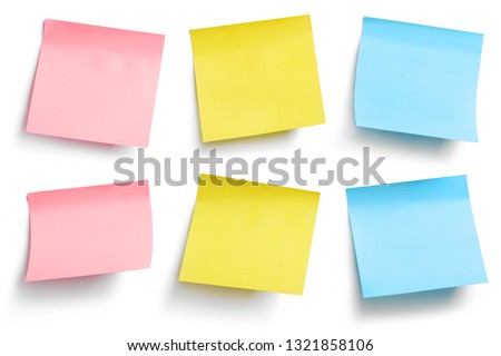Colorful stickers, isolated on white background