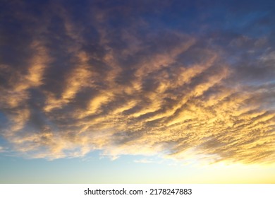 Colorful Stratocumulus Clouds, At Sunset