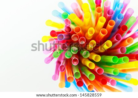 colorful of straw 
