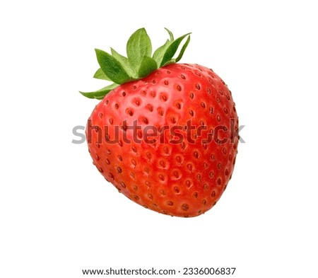 Colorful strawberry cut out with white background
