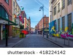 Colorful streets of Dublin Ireland