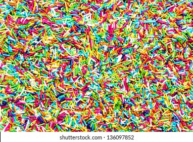 Colorful Sugar Sprinkles As Background