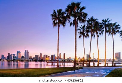 Colorful sunrise on Coronado Island.  San Diego, California USA. - Shutterstock ID 439256962