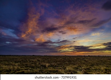 Colorful Sunrise On The Texas Plains.
