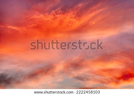 A Colorful Sunset Cloudscape In High Resolution Format