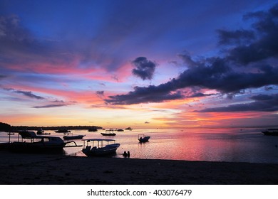 Colorful Sunset In Nusa Lembongan