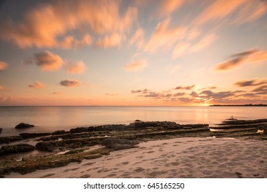 Colorful Sunset On Seven Mile Beach