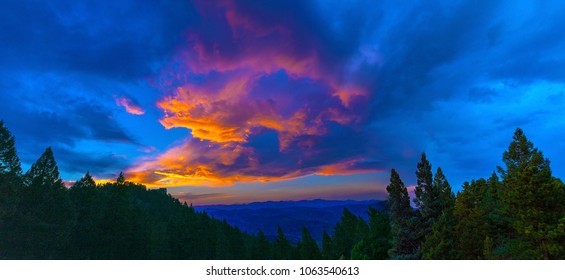 Colorful Sunset Over Evergreen, Colorado