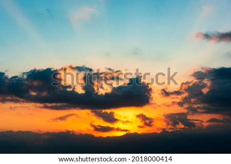 Colorful sunset sky background texture