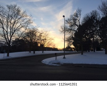 Colorful Sunset In University Of Waterloo 