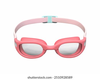 Colorful swimming goggles featuring a pink and white design, designed for comfort and a secure fit, ideal for both recreational and competitive swimming activities. - Powered by Shutterstock