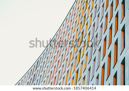 A colorful and symmetrical building with copy space and professional and minimalistic look