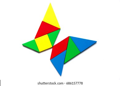 Tangram Butterfly Images Stock Photos Vectors Shutterstock - figuras tangram brawl stars