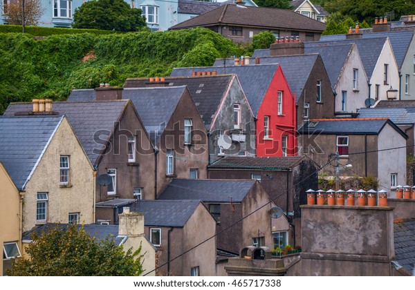 Colorful Terraced Houses Cobh Co Cork Stock Photo Edit Now