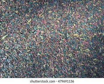 Colorful Texture Of A Rubber Floor On A Playground. Soft Mulch Pattern Background.