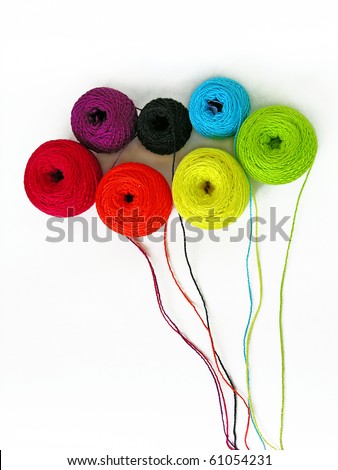 Colorful threads bouquet
