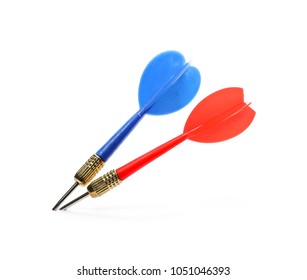 Colorful Throwing Darts Isolated On White Stock Photo 1051046393 ...