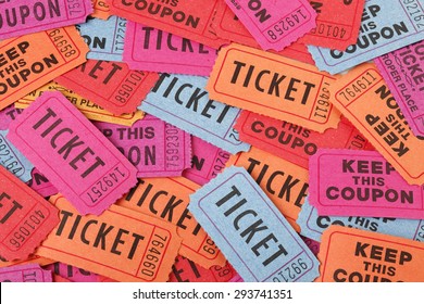 Colorful ticket background