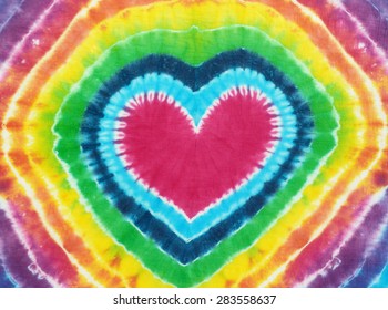 Colorful Tie Die Pattern On Cotton Fabric Abstract Background 