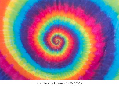 Colorful Tie Dye Swirl Design And Pattern