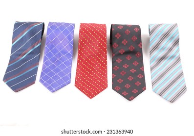Colorful Ties Isolated On White Background Stock Photo 231363940 ...