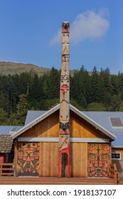 Colorful Totem Pole In Alaska