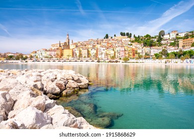colorful town Menton on cote d'azur in south France - Shutterstock ID 1915868629