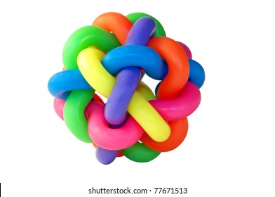 Colorful Toy Ball On The White Background