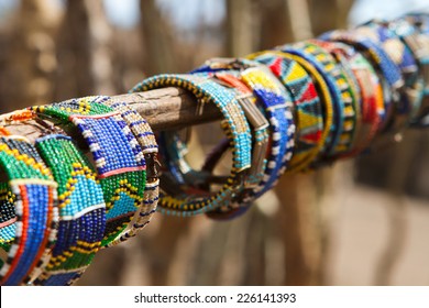 Colorful Traditional Jewelry Of Masai Tribe