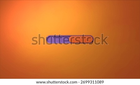Colorful ui element demonstrating a toggle switch or a progress bar, offering choices or indicating a loading status against a warm gradient background