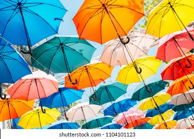 Colorful umbrella background in Taichung, Taiwan - Powered by Shutterstock