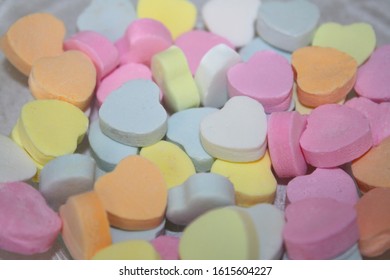 Colorful Valentine Pastel Candy Hearts