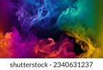 Colorful Vapor Smoke Background, realistic smoke with various colors