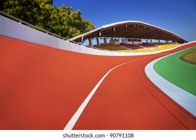 Colorful Velodrome Race