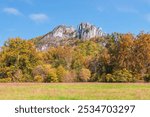 Colorful view of the North and South Peaks of the Seneca Rocks. Pendleton County. West Virginia. USA