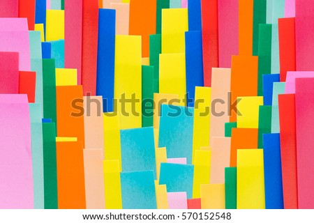 Similar – Image, Stock Photo Arranged sheets of colorful carton