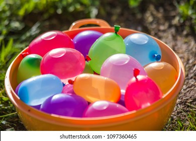 Colorful Water Bombs In Summer Ready To Play