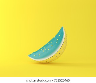 Colorful watermelon on yellow pastel background. minimal idea food concept. picture creative to produce work within an advertising marketing communications or artwork design. - Powered by Shutterstock