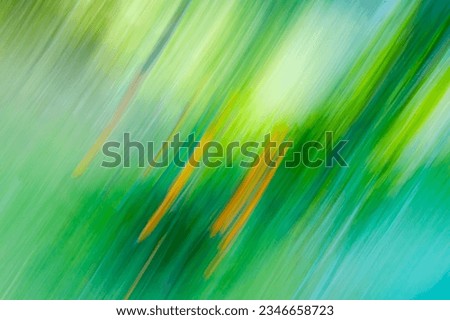 Colorful waves abstract background, green, blue, white and black with a bit of vivid orange, bright 