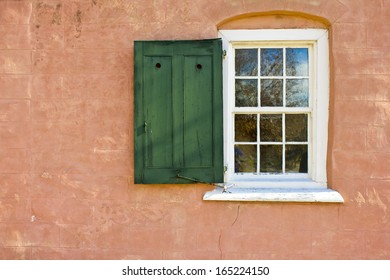 Colorful Window And Wall At Old Salem Museum And Gardens