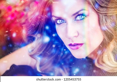 colorful woman portrait