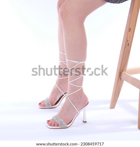 colorful women's shoes on a white background